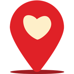 Location Icon With Love  Icon