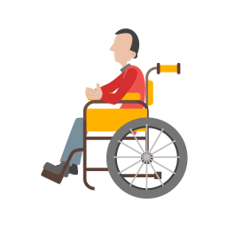 Homme handicapé  Icône