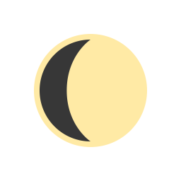 First quarter moon  Icon