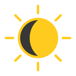 First quarter sun  Icon