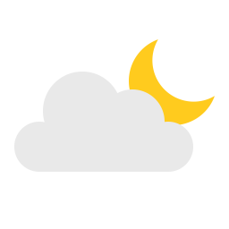 Cloud with moon  Icon