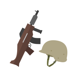Pistole und Helm  Symbol
