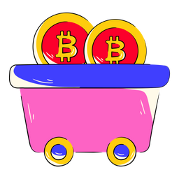 Bitcoin Cart  Icon