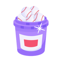 Baseball Bucket  Icon