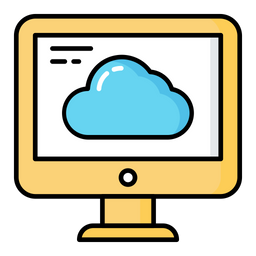 Cloud Computer  Icon