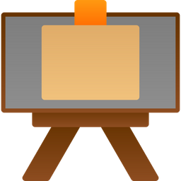 Canvas And Easel  Icon