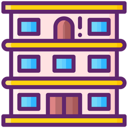 2 Story Building  Icon