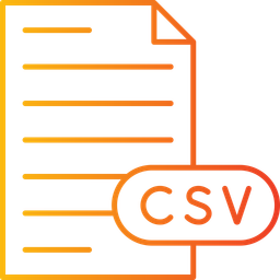 Arquivo de valores separados por vírgula  Ícone