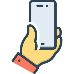 Holding Mobile  Icon