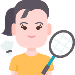 Badminton Player  Icon