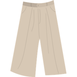 Pantalones de lino de talle alto  Icono