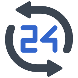 24 hour support  Icon