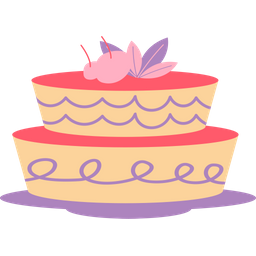 Circle Plated Cake  Icon