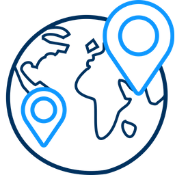 Global Location Global Access Global Delivery Icon
