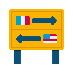 Border Crossing Sign  Icon