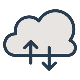 클라우드 전송  아이콘