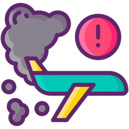 Airplane Pollution  Icon