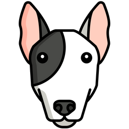 Perro bull terrier  Icono