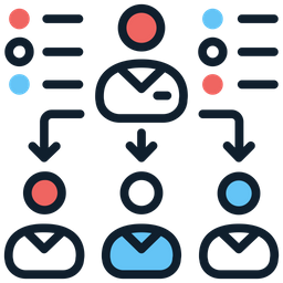 Delegating task  Icon