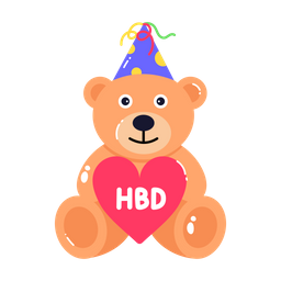 Birthday Teddy  Icon