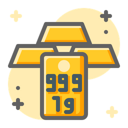 Gold Cube  Icon