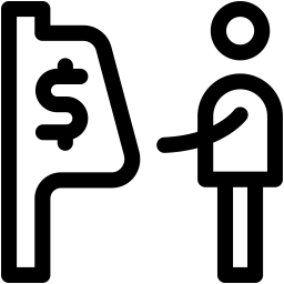 Geldautomatennutzung  Symbol