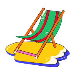 Beach Chair Deck Chair Chaise Longue Icon