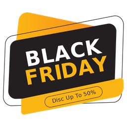 Black Friday Sales Label  Icon