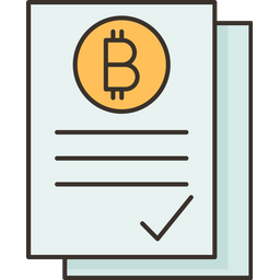 Bitcoin Document  Icon