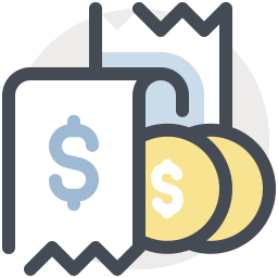 Bill payment with cash  Icon