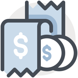 Bill payment with cash  Icon