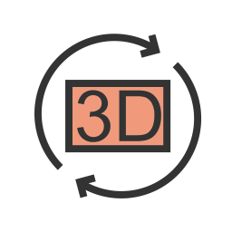 3D rotation  Icon