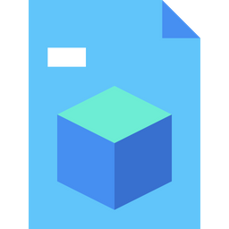 3 D File  Icon