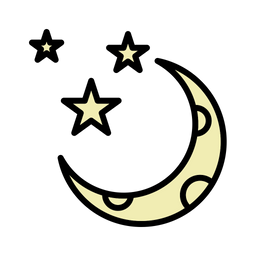 Moon And Stars  Icon