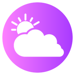 Clouds And Sun  Icon