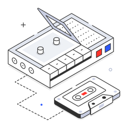 Grabador de cassette  Icono