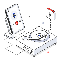 Tocadiscos bluetooth  Icono