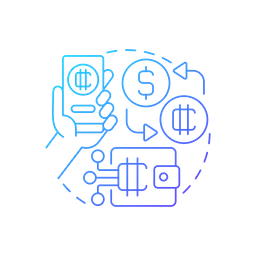 Transações de criptomoeda  Ícone