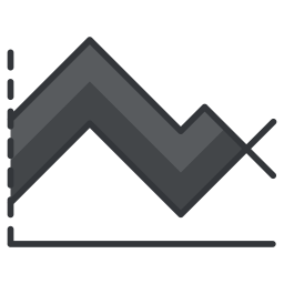 Graphique en aires  Icône