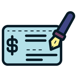 Bank Check  Icon