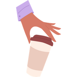 Hand holding coffee  Icon