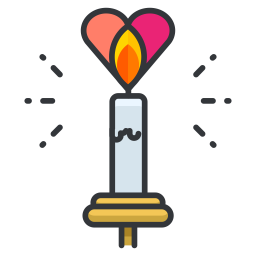 Abendessen bei Kerzenlicht  Symbol