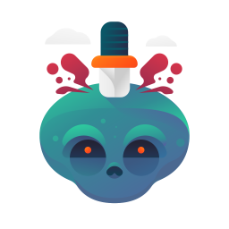 Stabbed skull  Icon