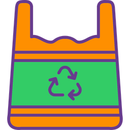 Recycled Plastic Bag  Icon