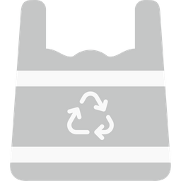 Saco plástico reciclado  Ícone