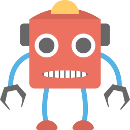 Cartoon Robot  Icon