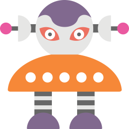 Cartoon Robot  Icon