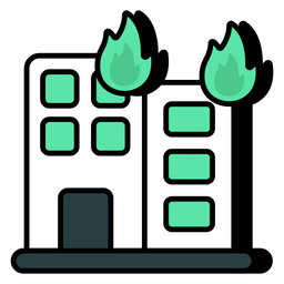 Building on Fire  Icon