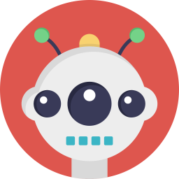 Cartoon Robot  Icon