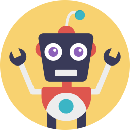 Cartoon Robot  Icon